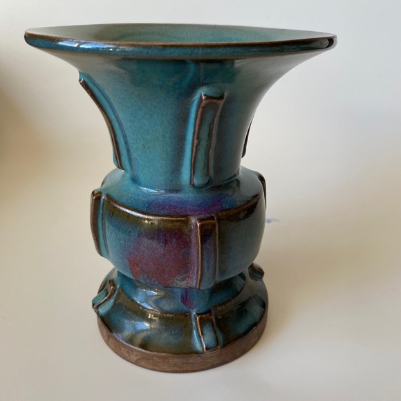 Vintage Chinese JUN Kiln Pottery Vase AS IS - Picture 4 of 15